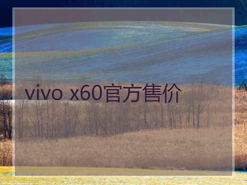 vivo x60官方售价